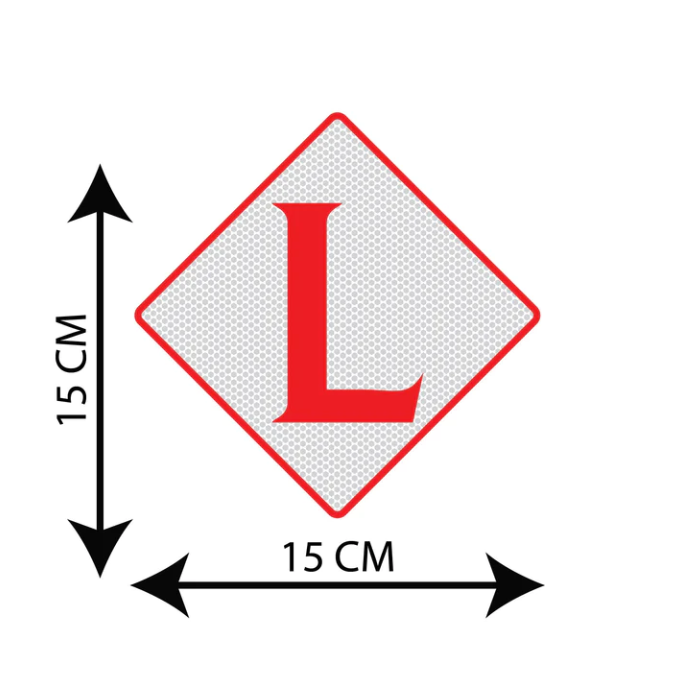 Pack of 2 Reflective L-Board Learner Driver Vinyl Sticker 3 Pack of 2 Reflective L-Board Learner Driver Vinyl Sticker 3